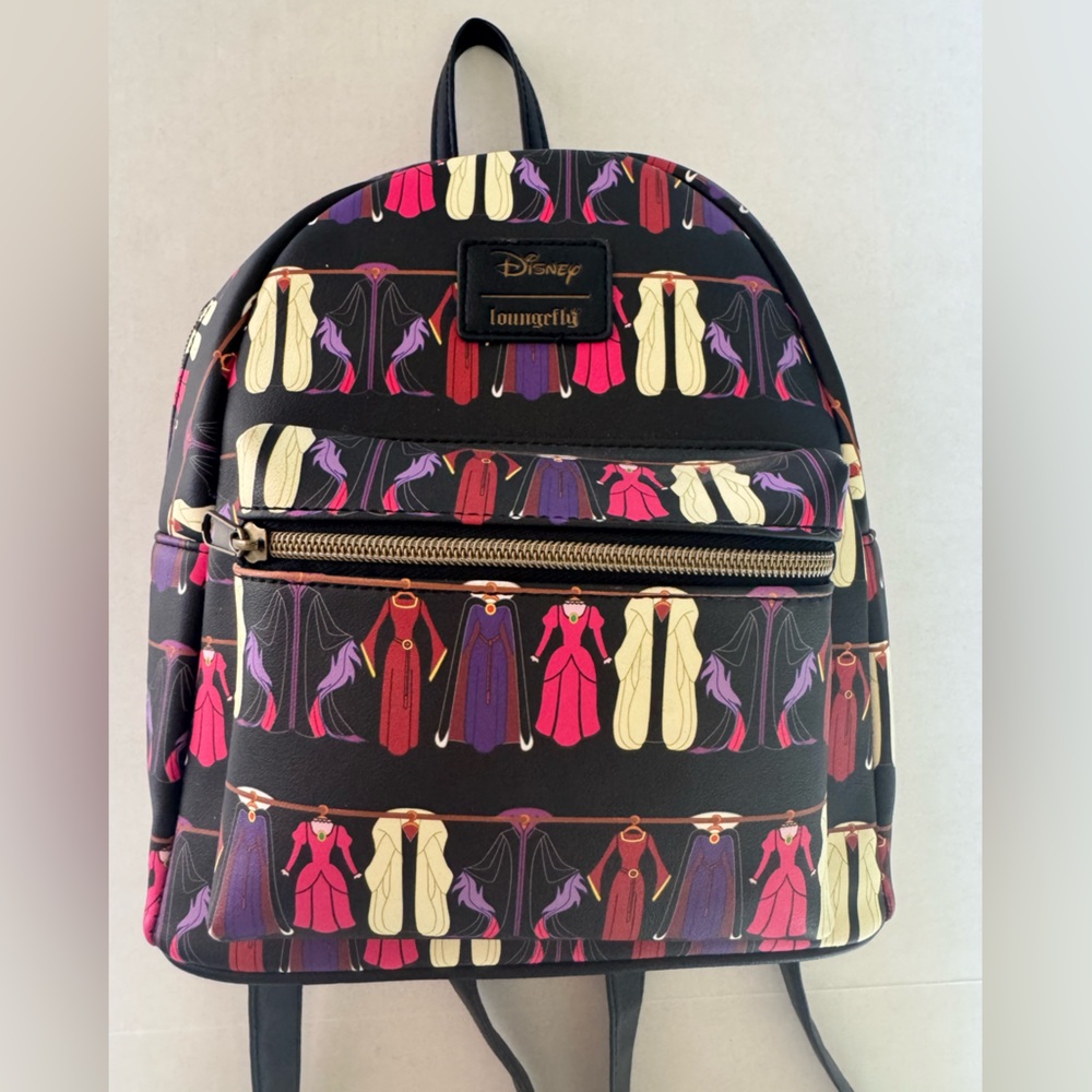 Loungefly Disney Villains Dresses Mini Backpack Black Pink
